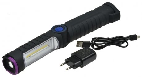 007935030020 MAGNETI MARELLI MAGNETI MARELLI LED лампа для СТО 3W 240lm + UV !!! ( Ультрафиолет), 120 градусов залом ручки, аккумуляторная, 3 часа работы !!! (Лампа + провод + зарядное), магнит + крючек крепление