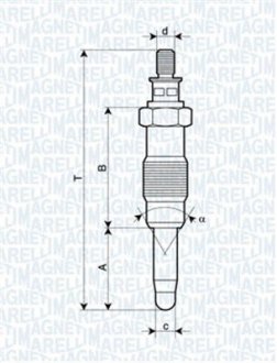 062583003304 MAGNETI MARELLI Свічка розжарювання