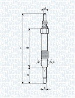 062900014304 MAGNETI MARELLI Свеча накаливания