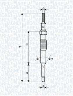 062900034304 MAGNETI MARELLI Свеча накаливания MAGNETI MARELLI 062900034304