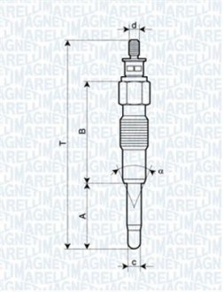 062900040304 MAGNETI MARELLI Свеча накаливания