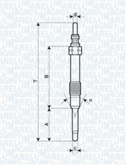 062900053304 MAGNETI MARELLI Свічка розжарювання