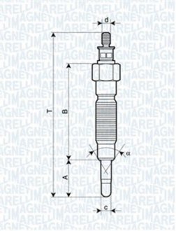 062900064304 MAGNETI MARELLI Свічка розжарювання