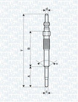 062900080304 MAGNETI MARELLI Свічка розжарювання