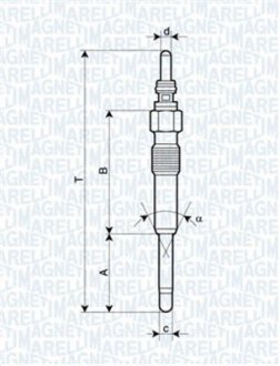 062900085304 MAGNETI MARELLI Свічка розжарювання