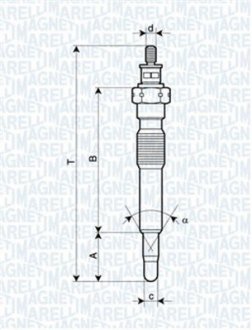 062900092304 MAGNETI MARELLI Свеча накаливания