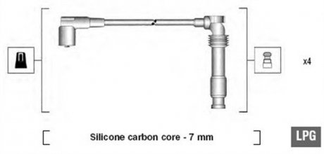 941125310683 MAGNETI MARELLI Комплект изолированных проводов для свечей зажигания