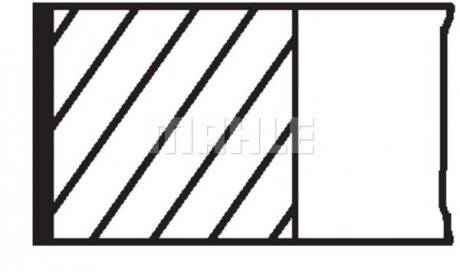 001 06 N0 MAHLE / KNECHT Комплект кілець поршневих з 3 шт.