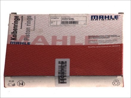 003 76 N0 MAHLE / KNECHT Кільця поршневі (1cyl) MB 128.0 (3/3/4) OM421/OM422/OM423/OM441/OM442 D 128.0 (3/3/4)