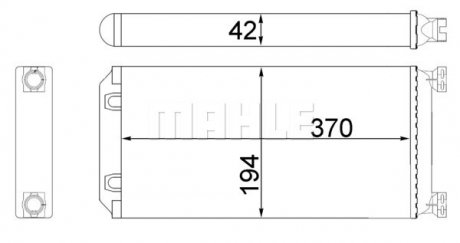 AH 130 000S MAHLE / KNECHT Радиатор пічки, MAN TG-A