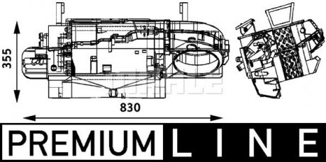 AH 172 000P MAHLE / KNECHT Радіатор пічки, MB ATEGO