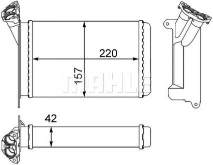 AH 95 000S MAHLE / KNECHT Радіатор пічки E30 1.6-2.7  82-94