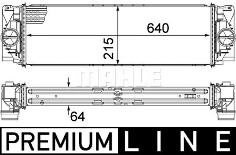 CI 368 000P MAHLE / KNECHT Радиатор интеркулера Sprinter OM651 2.2CDI 09-