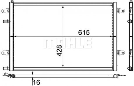 CIR 10 000P MAHLE / KNECHT Радиатор охлаждения A6 3.0 08-11