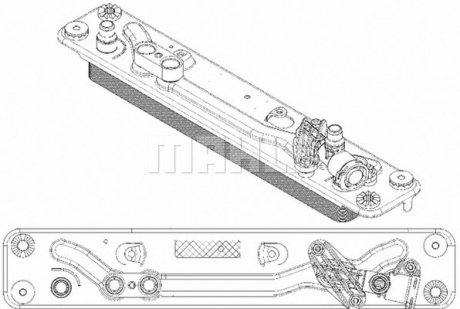 CLC 182 000P MAHLE / KNECHT Радіатор масла АКПП E70/E71/E72 (Premium Line! OE)