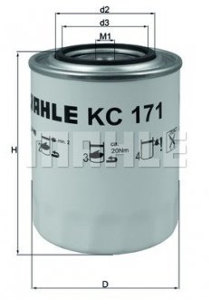 KC171 MAHLE / KNECHT Фільтр паливний