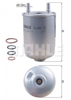 KL 485/19D MAHLE / KNECHT Фільтр паливний KNECHT KL 485/19D