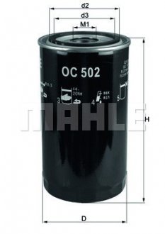 OC502 MAHLE / KNECHT Фильтр смазочных масел