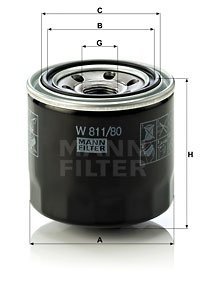 W811/80 MANN Фильтр масла MANN-FILTER