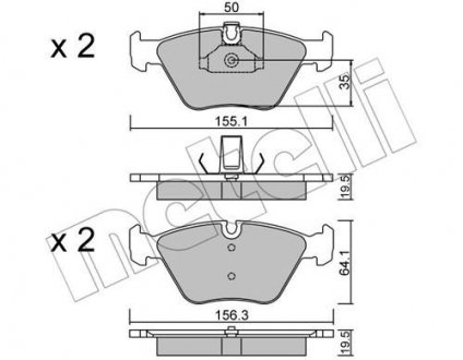 22-0207-0 Metelli Комплект тормозных колодок METELLI 22-0207-0