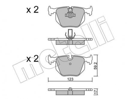 22-0560-0 Metelli Комплект гальмівних колодок METELLI 22-0560-0