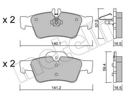 22-0568-0 Metelli Комплект тормозных колодок METELLI 22-0568-0