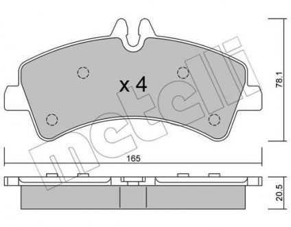 22-0674-0 Metelli ТОРМОЗНЫЕ КОЛОДКИ