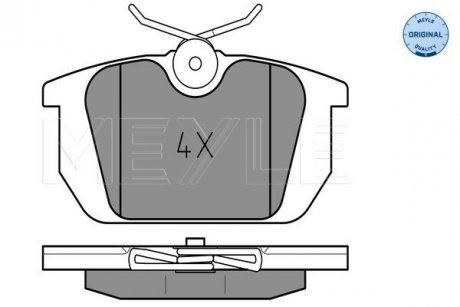 025 211 0314 MEYLE Комплект тормозных колодок из 4 шт. дисков
