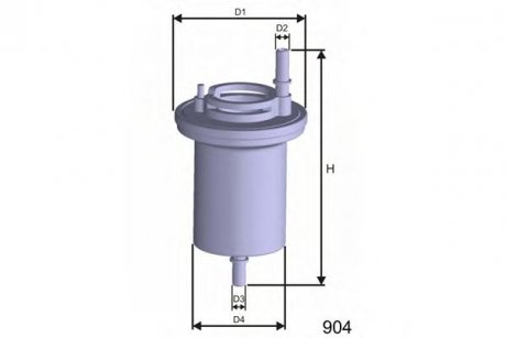 E100 MISFAT Фильтр топливный VAG 1.2/1.4/2.0 (без регулятора давления))