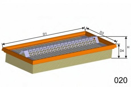 P929 MISFAT Фільтр повіт. DB 300D серія W124, 300GD 6 цил., 350GDT