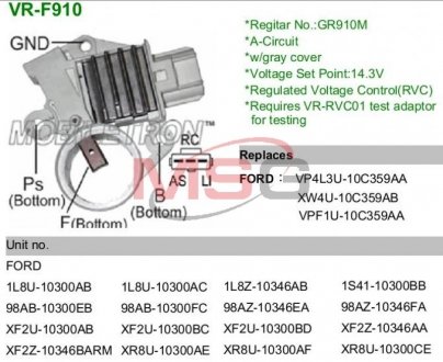 VRF910 MOBILETRON Регулятор напруги генератора