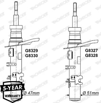 G8327 MONROE Амортизатор подвески