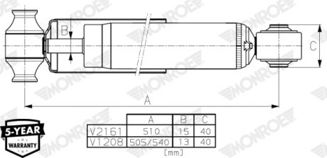 V1208 MONROE Амортизатор підвіски