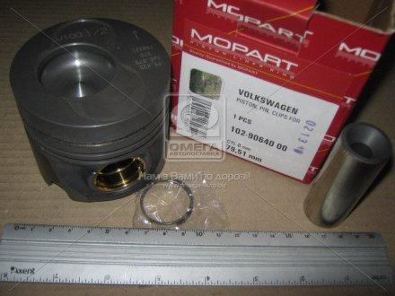 102-90640 00 MOPART Поршень без кілець VAG 79,51 1,9TDi ARL/ASZ/AVF/AWX/AXB/AXC/BLT/BRR/BRC 1-2 цил (вир-во Mopart)