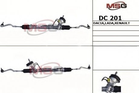 DC201 MSG Рулевая рейка из ГУР Dacia Logan, Dacia Sandero, Lada Largus