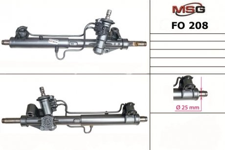 FO208 MSG Рульова рейка з ГПК нова FORD TRANSIT CONNECT (P65_, P70_, P80_) 02-13; FORD TOURNEO CONNECT I 02-13