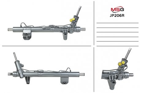 JP206R MSG Рульова рейка з ГПК DODGE DURANGO 11-;JEEP GRAND CHEROKEE IV (WK, WK2) 10-