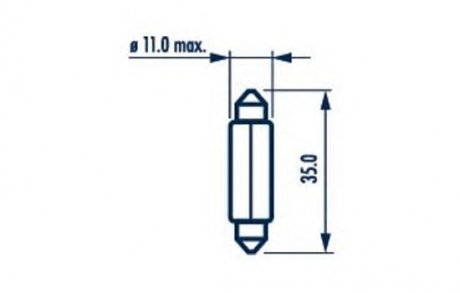 17136 NARVA C5W 24V 5W SV8,5 11X35 |FESTOON LAMPS| 10шт