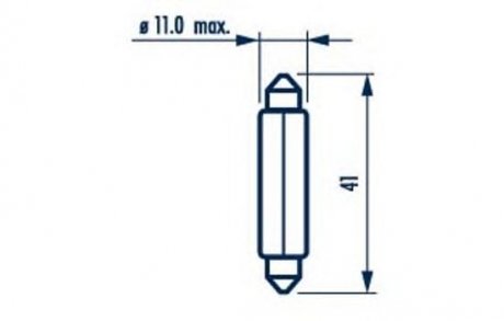 17314 NARVA Лампа T10.5x43 12V 10W SV 8,5