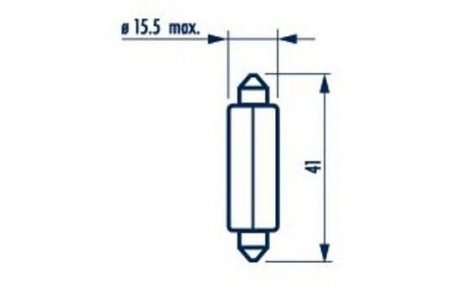 17512 NARVA C18W 12V 18W SV8,5 15x41 |FESTOON LAMPS| 10шт