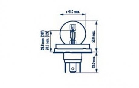 49211 NARVA R2 12V 45/40W P45t |ASSYMETRICAL LAMPS|