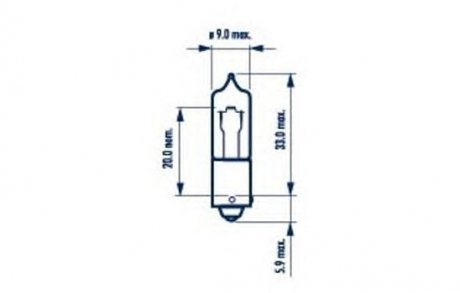 68191 NARVA H21W 12V 21W BAY9s |MINIATURE HALOGEN LAMPS|