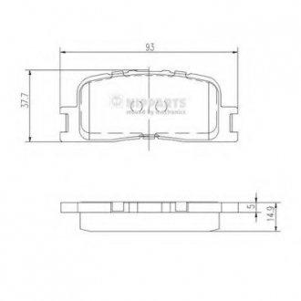 J3612024 NIPPARTS Тормозные колодки дисковые зад. Toyota Camry 3.0/24V 00-