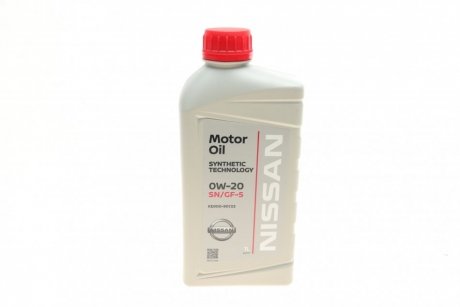 КЕ90090133 NISSAN Масло моторное 0W20 (5 Liter) NISSAN КЭ90090133