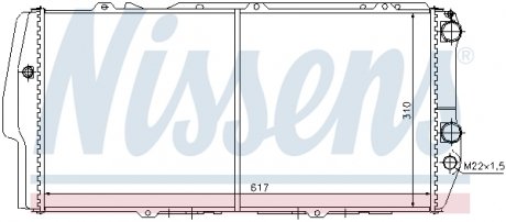 604781 NISSENS Радіатор охолодження AUDI 100 (C3) (82-) (вир-во Nissens)