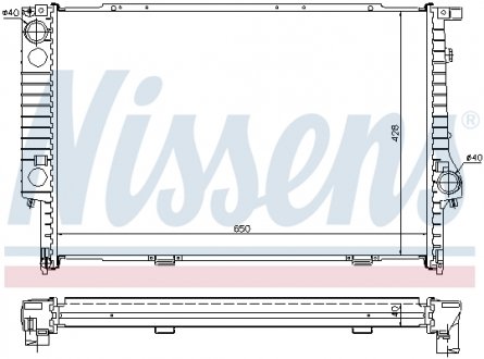 60693A NISSENS Радиатор охлаждения BMW 5 E34 (88-) 525 tds (выр-во Nissens)