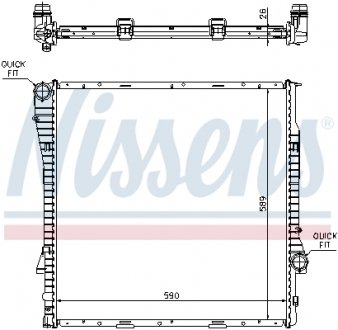 60789A NISSENS Радиатор охлаждения BMW X5 E53 (00-) X5 3.0d (выр-во Nissens)