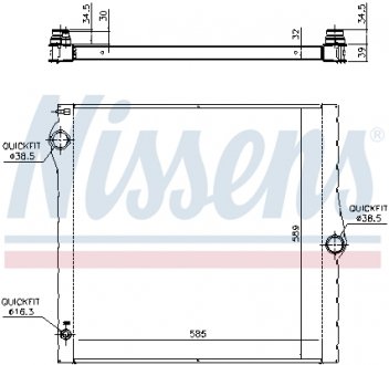 60825 NISSENS Радиатор системы отопления салона