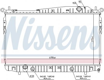 61629 NISSENS Радіатор охолоджування