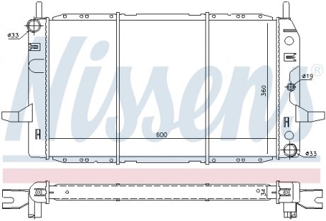 62224 NISSENS Радіатор охолодження FORD SIERRA (87-) 2.0 (вир-во Nissens)